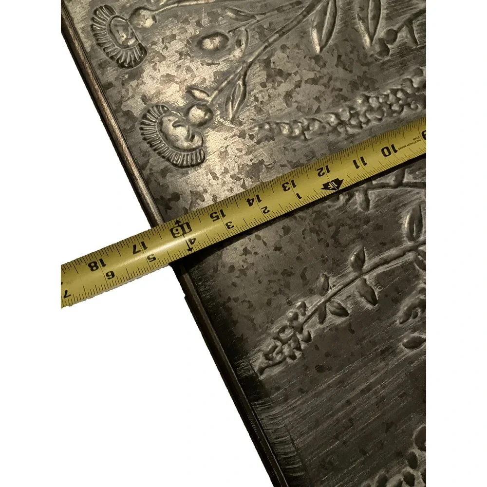 Large Botanical Metal Wall Art Rustic Farmhouse Wildflower Galvanized Decor 40